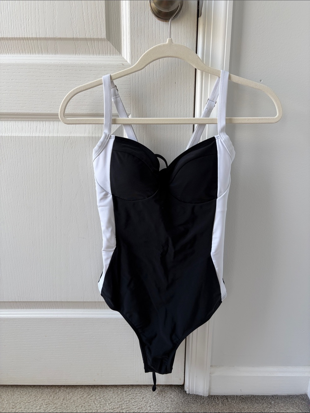Women’s Black and White One-Piece Swimsuit